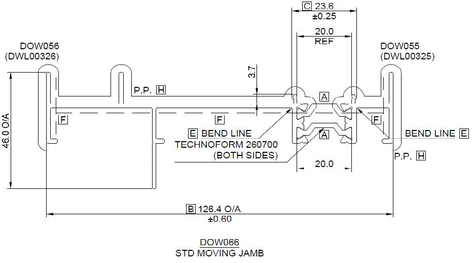 STD Moving Jamb CAD